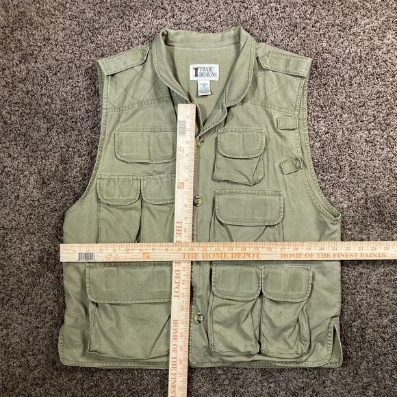 Trail Designs Vest Mens L Brown Tactical Hunting Fishing Shooting Cargo Utility - Picture 4 of 8